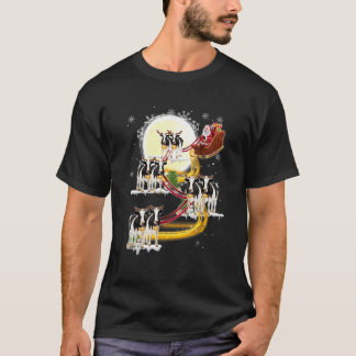 Jul Santa Claus Ridande Mejök Ko Xmas T Shirt