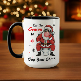 Jul Santa Claus Solglasögon Roligt Busigt Mugg
