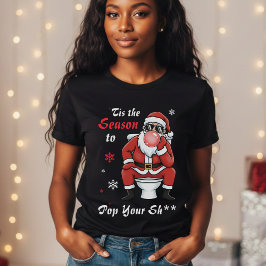 Jul Santa Claus Solglasögon Roligt Busigt T Shirt