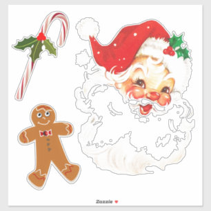 Jul Santa Claus specialskuren vinyldekal Klistermärken