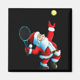 Jul Santa Claus Tennisspel Tennisracket Magnet