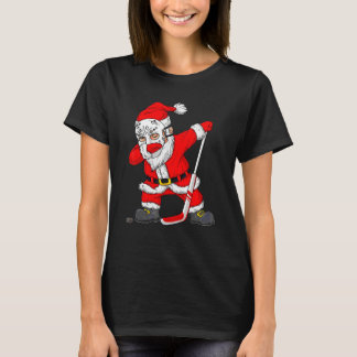 Jul Santa Dabbing Hockey Spelare Pojkar Barn Da T Shirt