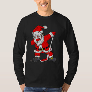 Jul Santa Dabbing Hockey Spelare Pojkar Barn Da T Shirt