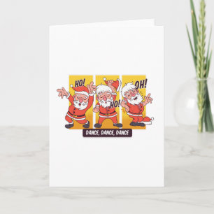 Jul Santa Dansar Kort