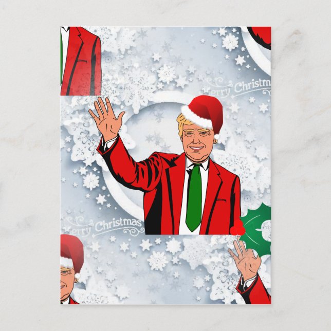 jul santa Donald Trump Helg Vykort (Framsida)