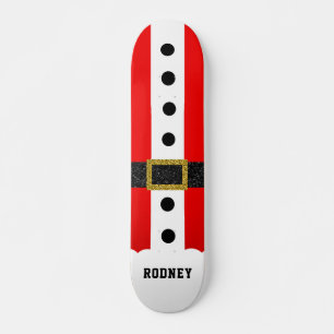 Jul Santa dräkt rolig modern glitterbälte Mini Skateboard Bräda 18,5 Cm