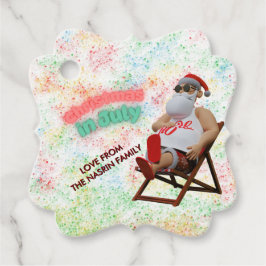 Jul Santa Gåvor Etiketter