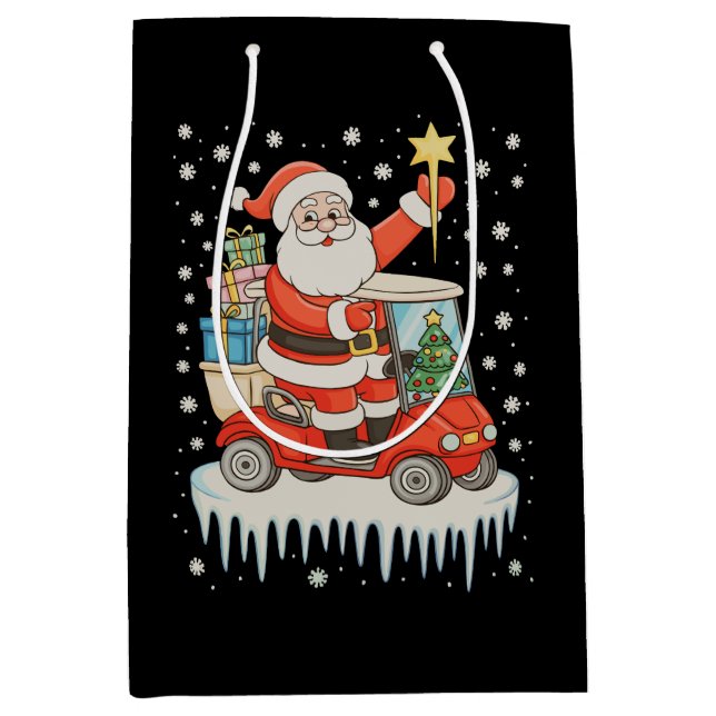 Jul Santa Golf Golfkärra Holiday Xmas (Framsidan)