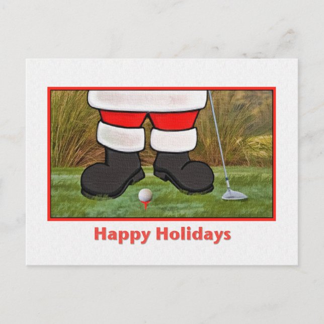 Jul, Santa Golfer, vykort (Framsida)