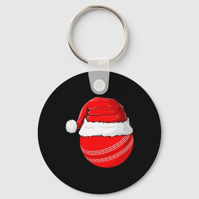 Jul Santa Hatt Jul Cricket  Nyckelring (Framsida)