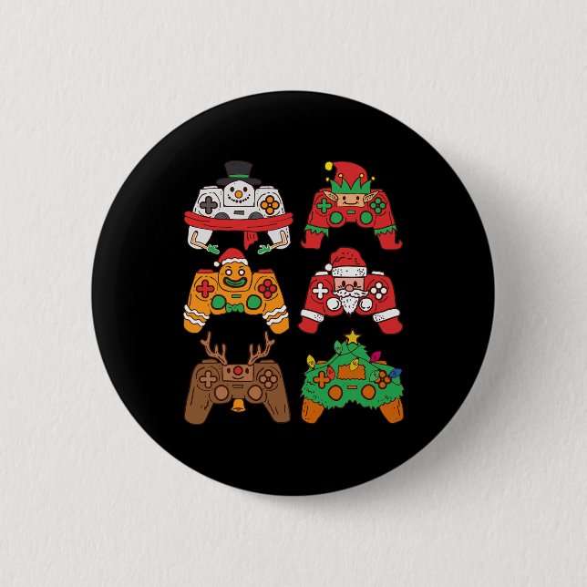 Jul Santa Hjort Spelkontroller Pojkar Barn  Knapp (Framsida)