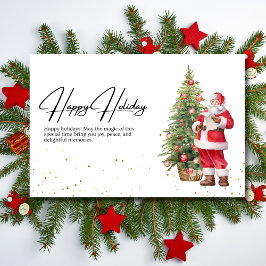 Jul Santa Höckerkort, Minimalistisk Jul Julkort