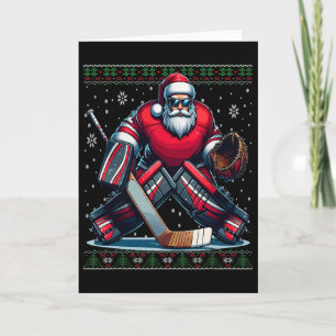 Jul Santa Hockey Målvakt ful jul sweat Kort
