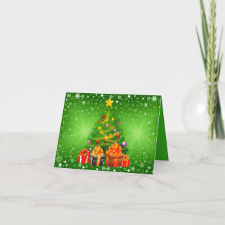 Jul Santa Högtidlig Glädje Vikad Högtidskort Helgkort