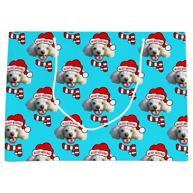 Jul Santa Hund Anpassad Foto Mönster (Framsidan)