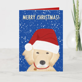 Jul Santa Hund Hälsning Julkort Kort