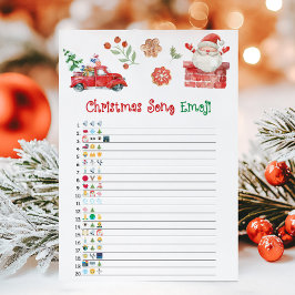 Jul Santa Julsång Emoji Spel Julkort