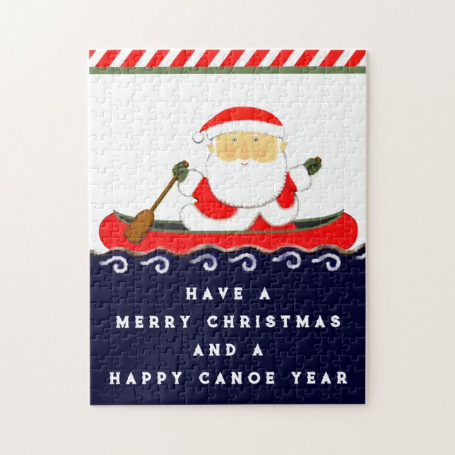Jul Santa Kanotfärd Pussel (Vertikal)