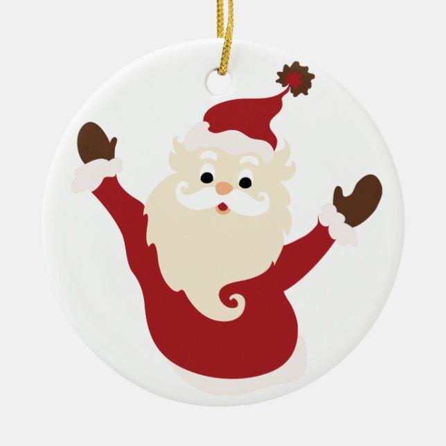 Jul Santa Keramik Ornament (Framsidan)