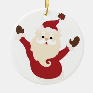 Jul Santa Keramikprydnad Julgransprydnad Keramik