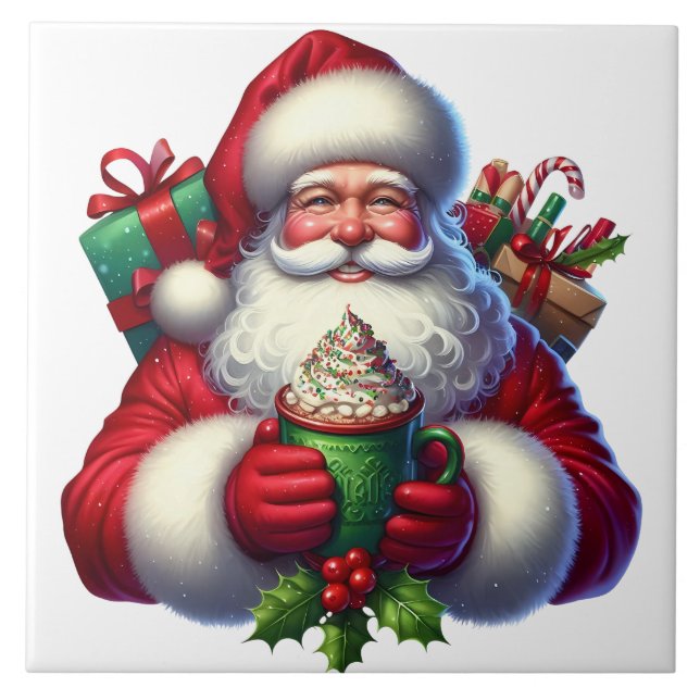 Jul Santa Keramisk Kakel (Framsidan)
