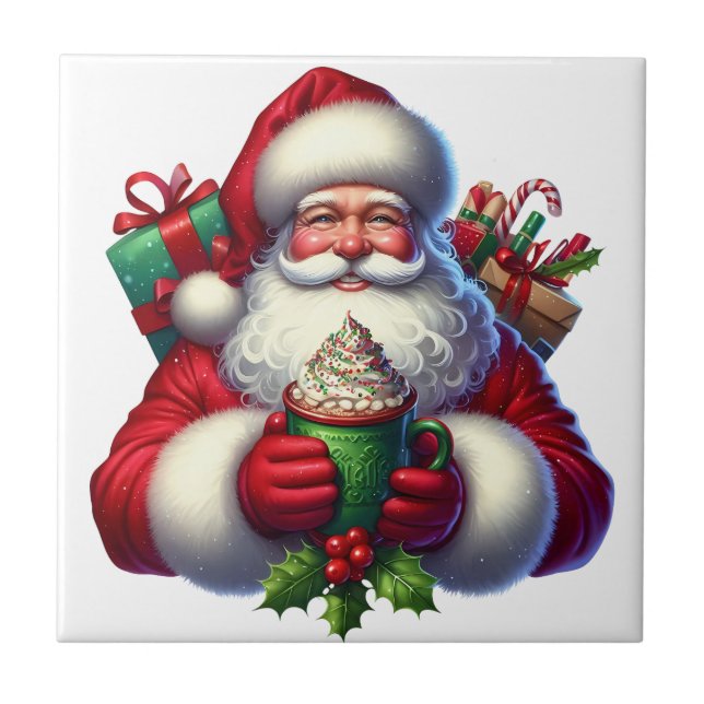 Jul Santa Keramisk Kakel (Framsidan)