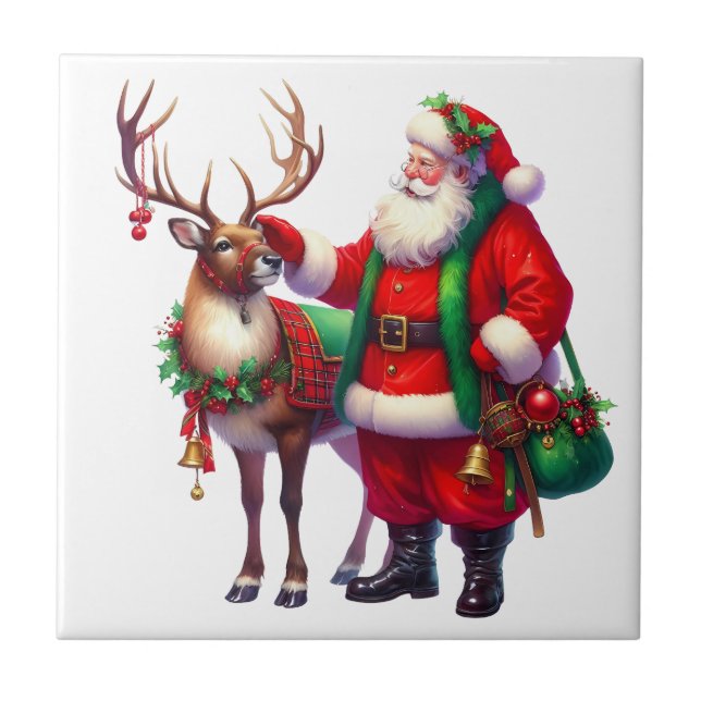 Jul Santa Keramisk Kakel (Framsidan)