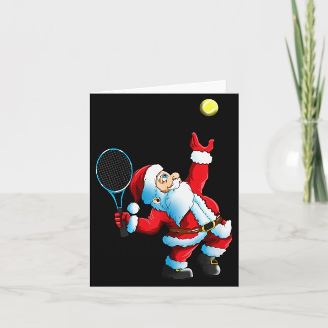 Jul Santa Klaus Tennisspel Tennisracket  Kort (Framsida)