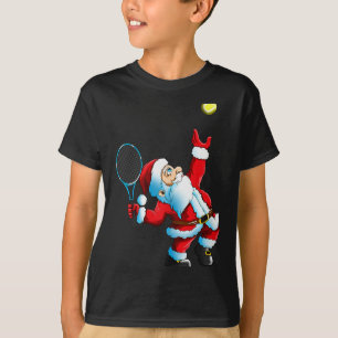 Jul Santa Klaus Tennisspel Tennisracket  T Shirt