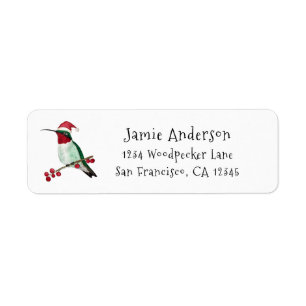 Jul Santa Kolibri Returadressetikett Returadress Etikett