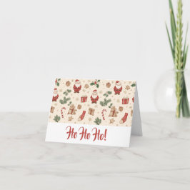 Jul Santa-kort – Falt vattenfärgsdesign Tack Kort