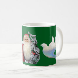 Jul Santa och duvor Kaffemugg