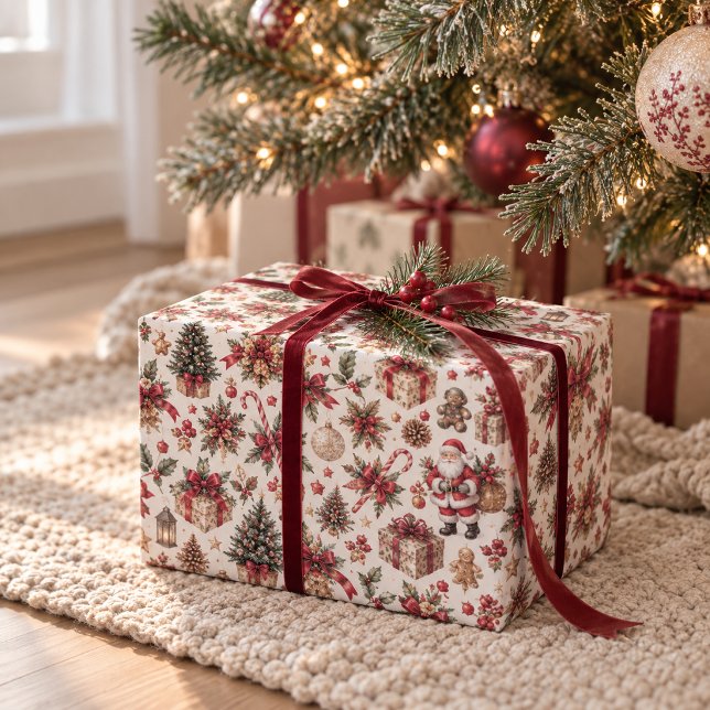 Jul Santa & presenter Holiday Presentpapper (Skapare uppladdad)