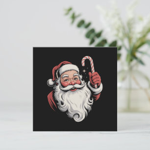 Jul Santa Retropresent Vintage Julkort