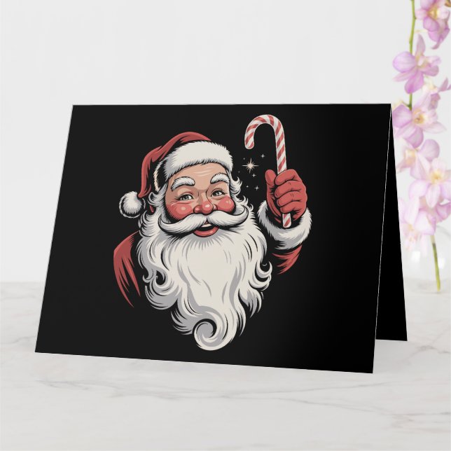Jul Santa Retropresent Vintage Kort (Orkide)