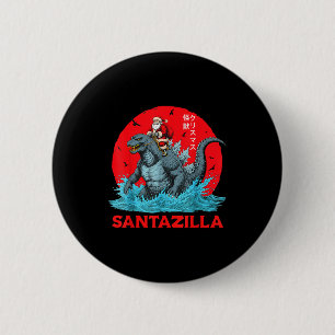 Jul Santa Ridning Japanska Monster Kaiju Sant Knapp