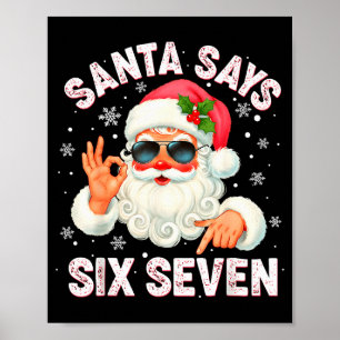 Jul Santa Säger 6 7 Sex Sju Gen Z Alpha Mem Poster