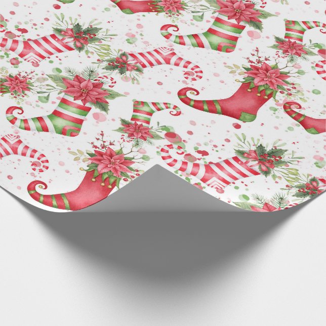 Jul Santa-sockor normal skala Presentpapper (Hörn)