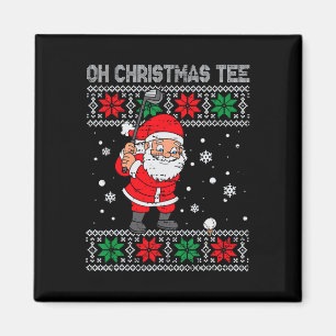 Jul Santa Spelar Golf Xmas Golfer För Män Magnet