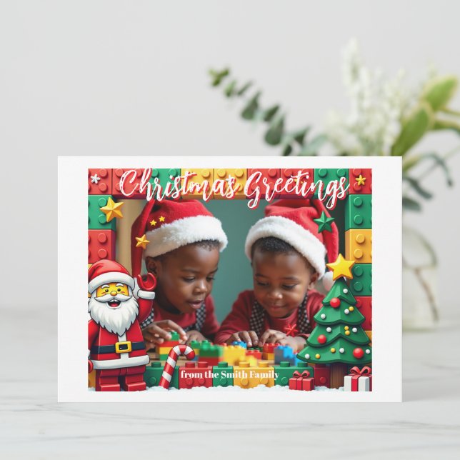 Jul Santa Stack Överraskningskort Inbjudningar (Stående Fram)