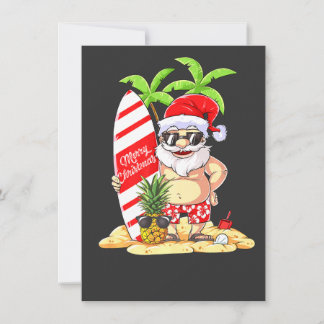 Jul Santa Surf Hawaiian Män Sommar S Inbjudningar