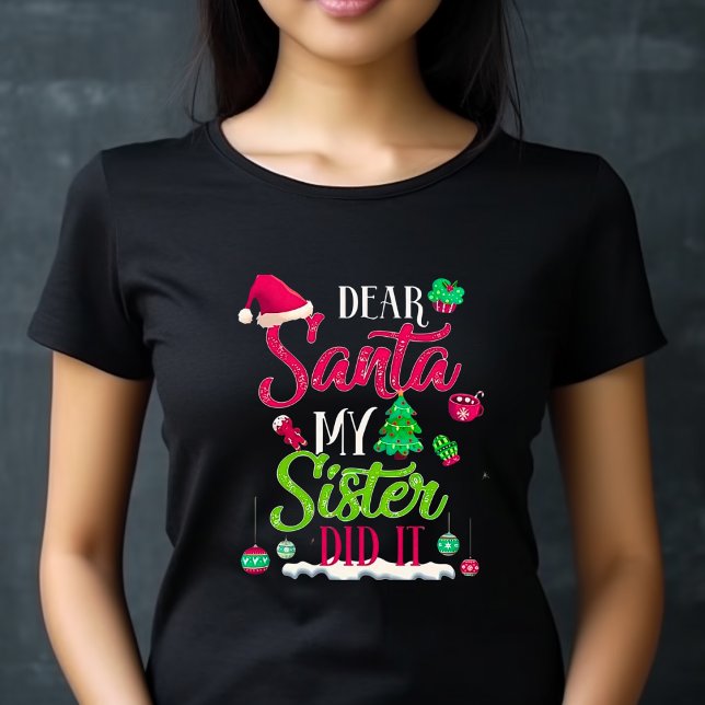 Jul Santa syster gjorde det T-shirt (Skapare uppladdad)