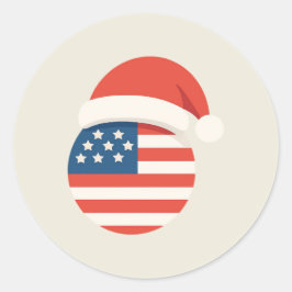 Jul Santa US Flag Klistermärke Militär