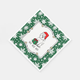 Jul Santa West Highland White Terrier Westie Pappersservett