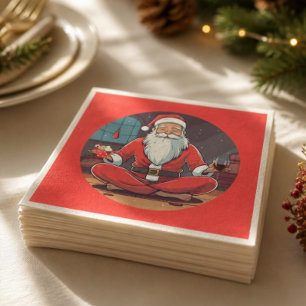 Jul Santa Yoga Pose Pappersservett