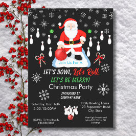 Jul Santa's Bowlingsfest Inbjudningar