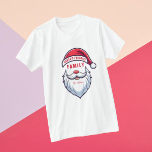 Jul Santa's Favorit Familj Anpassningsbar T Shirt