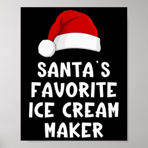 Jul Santas Favorit Ismaskin Rolig I Poster