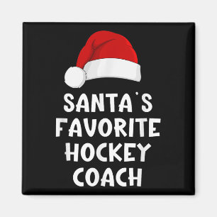 jul Santas Favorite Hockey Coach Funny Julafton Magnet