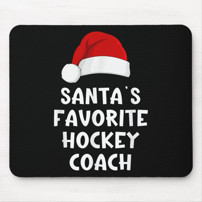 jul Santas Favorite Hockey Coach Funny Julafton Musmatta (Framsidan)